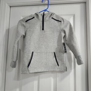 Cozy Kids Gray Hoodie with Black Details